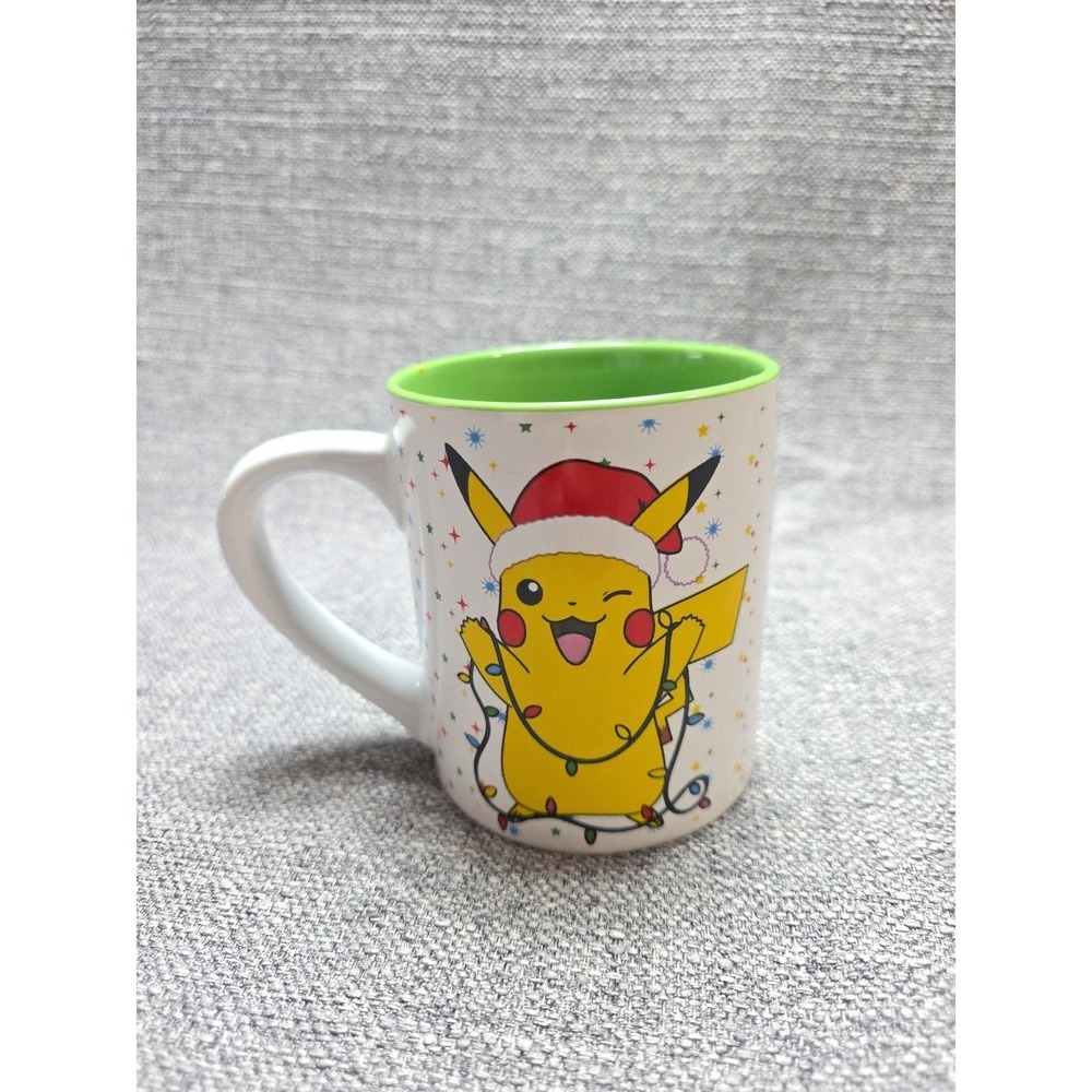 2021 Pokemon Pikachu Holiday Christmas Lights Santa Nintendo Coffee Mug Cup 14oz